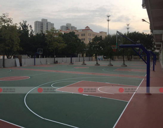 廣州矽PU籃球（qiú）場材料